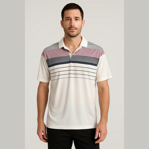 Pro Tour Men's Large Striped Golf Polo Shirt